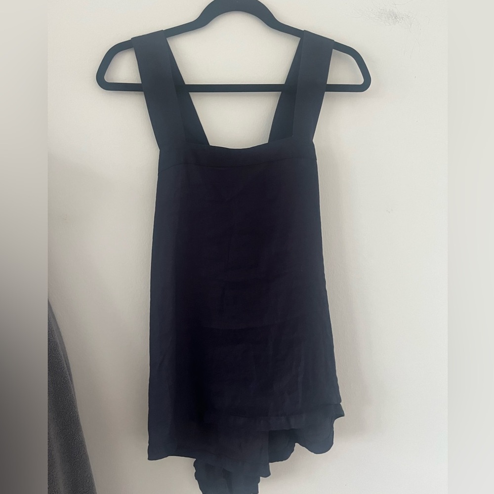 NWOT Cuyana Linen Blend Top in Navy